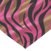 Schwarz Rosa Gold Zebra Streifen Tierisches Druckm Kurzer Tischläufer (Ecke)