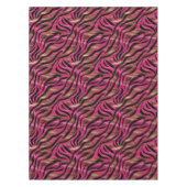 Schwarz Rosa Gold Zebra Streifen Tierisches Druckm Tischdecke (Vorderseite)
