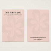 Schwarz-Rosa-Grafik, Blume 1, Ohrring-Anzeige (Vorne & Hinten)