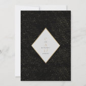 Schwarz-Rosa-grüne Imitate Goldfisch-Blütenhochzei Einladung (Rückseite)