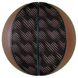 Schwarz-Rosa-Grunge Vintages amerikanisches Flag-M Basketball
