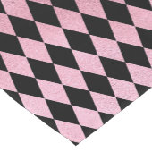 Schwarz-Rosa-Harlequin Kurzer Tischläufer (Ecke)