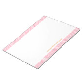 Schwarz-Rosa-Herringbone-Muster Notizblock (angewinkelt)