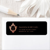 Schwarz-Rosa-Hochzeitmonogramm Elegantes Vintages  (Insitu)