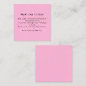 Schwarz-Rosa-Hochzeitsdetails für Gäste mit Klasse Begleitkarte (Vorne/Hinten)