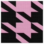 Schwarz & Rosa Houndstooth nahtloses Muster Stoff (Nahaufnahme)