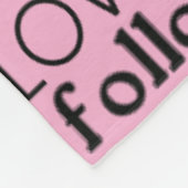 Schwarz-Rosa Inspirationswörter Fleecedecke (Ecke)