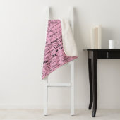 Schwarz-Rosa Inspirationswörter Sherpadecke (Beispiel)
