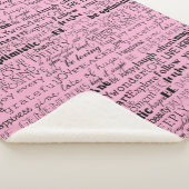 Schwarz-Rosa Inspirationswörter Sherpadecke (3/4)