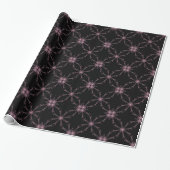 Schwarz-Rosa Kaleidoskop - Star-Geschenkwrapping Geschenkpapier (Ungerollt)