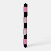 Schwarz-rosa kariertes Druckmuster iPhone 16 Hülle (Rechte Seite)