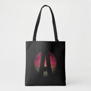 Schwarz Rosa Khaki Anfangsbuchstabe moderne ombre Tasche
