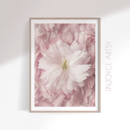 Schwarz-Rosa-Kirsche Blüte Fotografie Wandkunst Poster