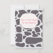 Schwarz-Rosa-Kuh mit Ballon-Babydusche Einladung (Rückseite)