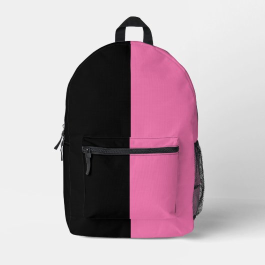 Schwarz-Rosa-KUNSTSTOCK Bedruckter Rucksack (Vorderseite)