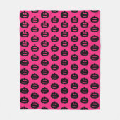 Schwarz-Rosa-Kürbislaternen Fleece Blankon (Vorderseite)