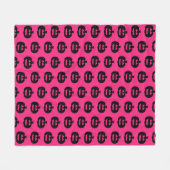 Schwarz-Rosa-Kürbislaternen Fleece Blankon (Vorderseite (Horizontal))