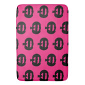 Schwarz-Rosa-Kürbislaternen Fleece Blankon Badematte (Vorderseite Vertikal)