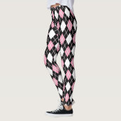 Schwarz/Rosa Leggings für nahtlose Raute (Links)