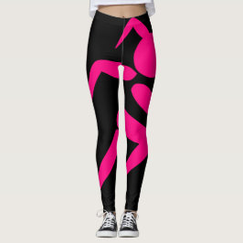 Schwarz-Rosa-Leggings Leggings