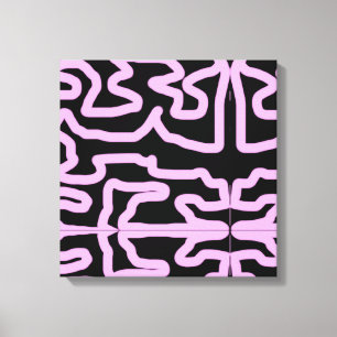 Schwarz rosa leinwanddruck