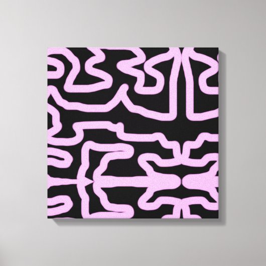 Schwarz rosa leinwanddruck (Vorderseite)