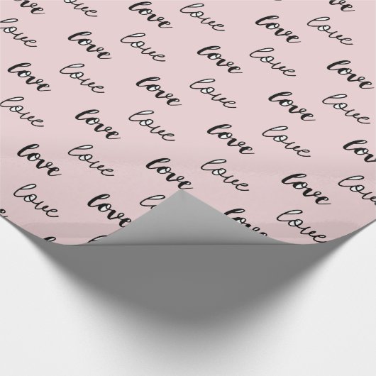 Schwarz-Rosa-Liebe Geschenkpapier (Ecke)