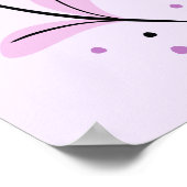 Schwarz, Rosa, Lila Schmetterlinge Poster (Ecke)