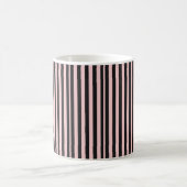 Schwarz-Rosa-Liniendesign Kaffeetasse (Mittel)