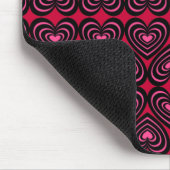 Schwarz-Rosa-Linse Mousepad (Ecke)