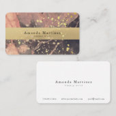 Schwarz-Rosa-Marmor mit Gold-Visitenkarte Visitenkarte (Vorne/Hinten)