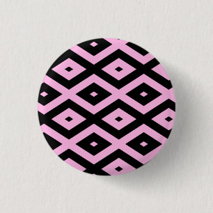 Schwarz-Rosa-Muster Button