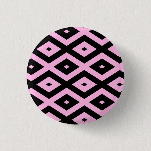 Schwarz-Rosa-Muster Button (Vorderseite)