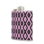 Schwarz-Rosa-Muster Flachmann (Links)