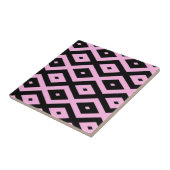 Schwarz-Rosa-Muster Fliese (Seite)