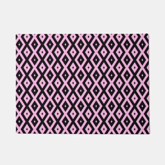 Schwarz-Rosa-Muster Fußmatte (Vorderseite)