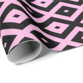 Schwarz-Rosa-Muster Geschenkpapier (Rolleneckpunkt)