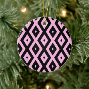 Schwarz-Rosa-Muster Keramik Ornament