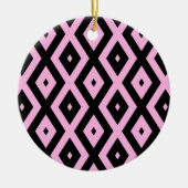 Schwarz-Rosa-Muster Keramik Ornament (Vorne)