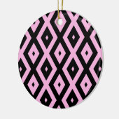 Schwarz-Rosa-Muster Keramik Ornament (Links)