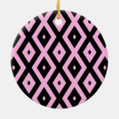 Schwarz-Rosa-Muster Keramik Ornament (Hinten)