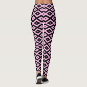Schwarz-Rosa-Muster Leggings (Rückseite)