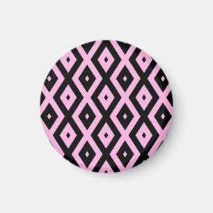 Schwarz-Rosa-Muster Magnet