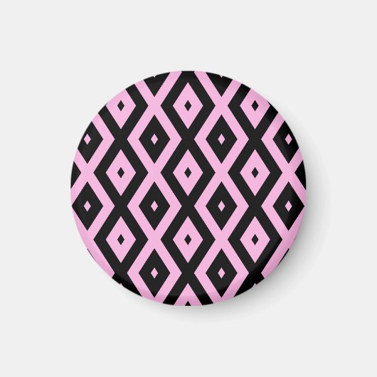 Schwarz-Rosa-Muster Magnet (Vorne)