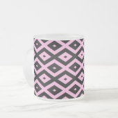 Schwarz-Rosa-Muster Mattglastasse (Vorderseite Links)