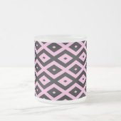 Schwarz-Rosa-Muster Mattglastasse (Mittel)