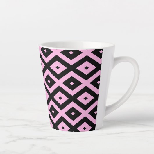 Schwarz-Rosa-Muster Milchtasse (Rechts)