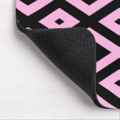 Schwarz-Rosa-Muster Mousepad (Ecke)