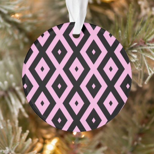 Schwarz-Rosa-Muster Ornament (Baum)