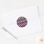 Schwarz-Rosa-Muster Runder Aufkleber (Umschlag)
